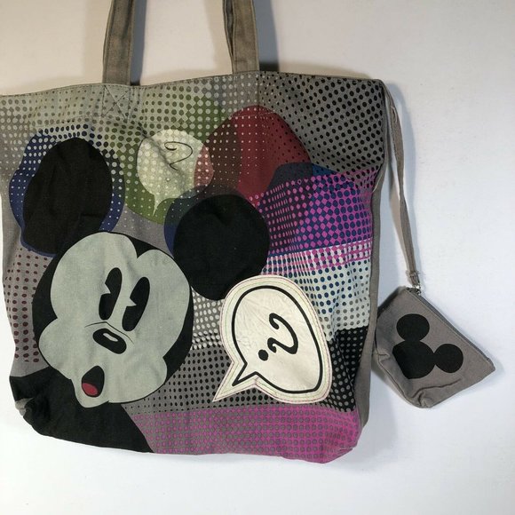 Mickey Mouse Tote Bag With Change Purse & pocket - Picture 5 of 10